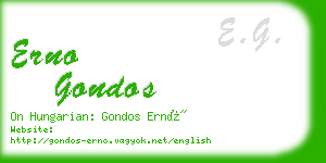 erno gondos business card